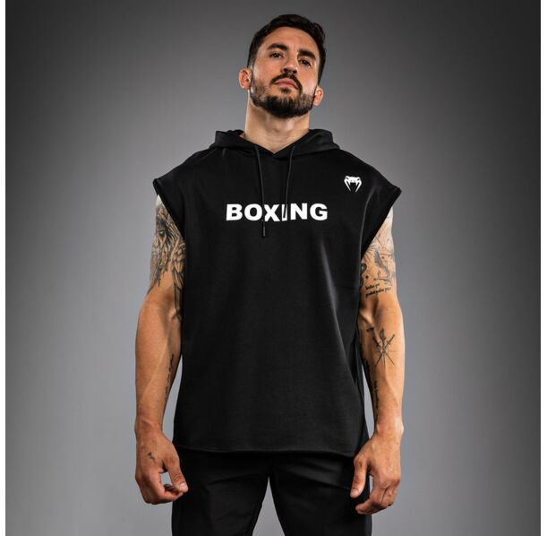 Суичър без ръкави - Venum Boxing Sleeveless Hoodie - Black/White​