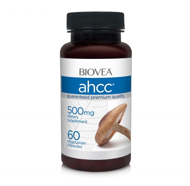 Biovea AHCC 500mg Mushroom Immunity Formula - Активен Хемицелулозен Компонент