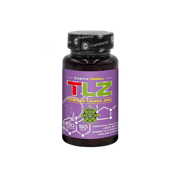 CVETITA HERBAL - TLZ - Tribulus, Levzea and Zinc / 100 Tabs