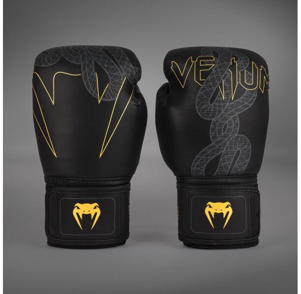 БОКСОВИ РЪКАВИЦИ - Venum Serpenti Boxing Gloves - Black/Silver/Gold​