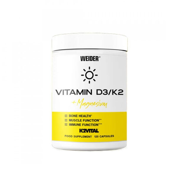 WEIDER Vitamin D3/K2 + Magnesium – 120 caps