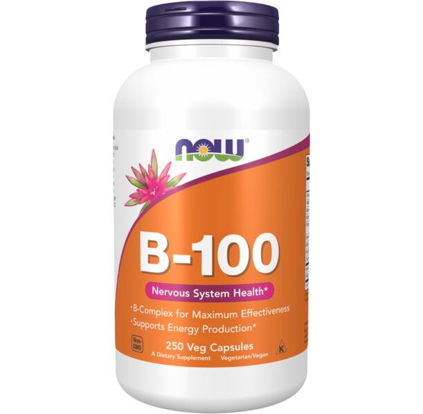 NOW Foods Vitamin B-100 / 250 капсули
