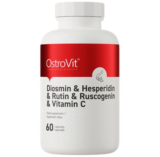 OstroVit - Diosmin + Hesperidin + Rutin + Ruscogenin + Vitamin C (30 дози) / 60 капсули