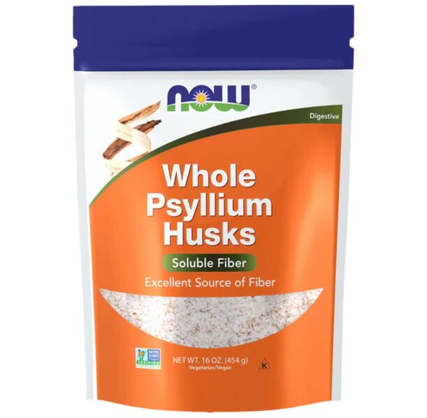 NOW Foods - Whole Psyllium Husks Powder (45 дози) / 454 грама