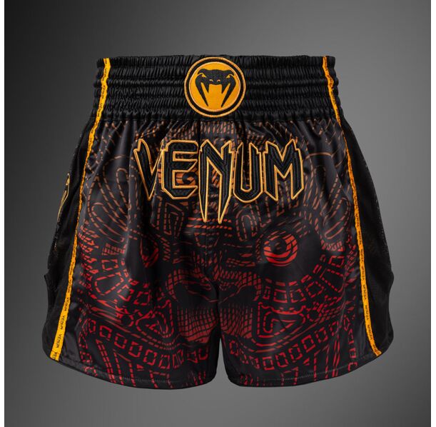 Шорти - Venum Quetzal Fury Muay Thai shorts - Black/Fury Red/ Tangerine​