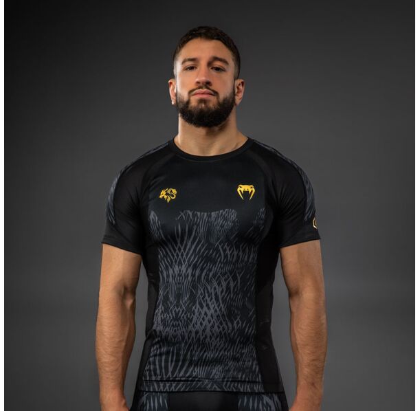 Рашгард - Venum Chimaev Wild Borz Short Sleeve Rashguard - Black/Grey​