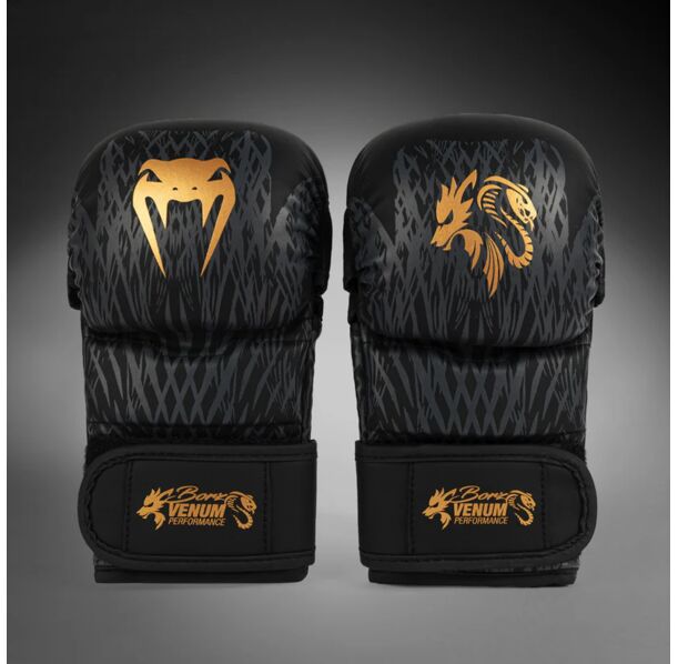 ММА РЪКАВИЦИ - Venum x Chimaev Wild Borz MMA Sparring Gloves - Black/Gold​