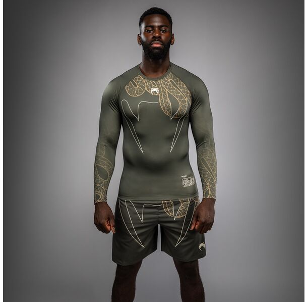 Рашгард - Venum Serpenti Long Sleeve Rashguard - Khaki/Bronze/Ivory​