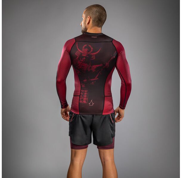 Рашгард - Venum x Assassin's Creed Shadows Men's Long Sleeve Rashguard - Burgundy/Black​