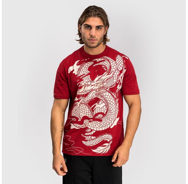 Тениска - Venum Dragon's Flight Men's T-Shirt - Cherry Red/Cream White​
