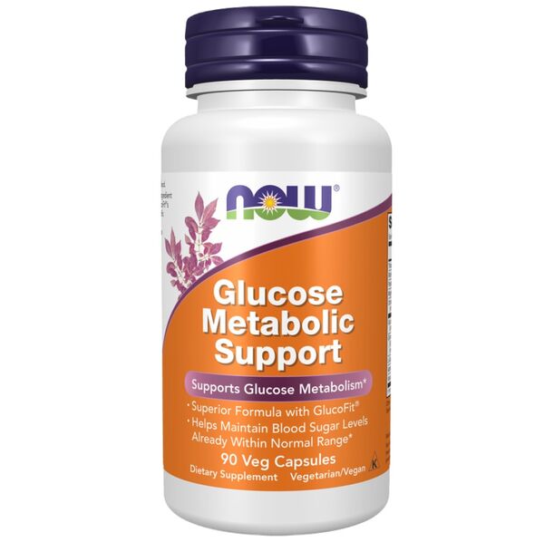 NOW Foods - Glucose Metabolic Support | with Banaba, Gymnema, Alpha Lipoic Acid & ChromeMate® (90 дози)