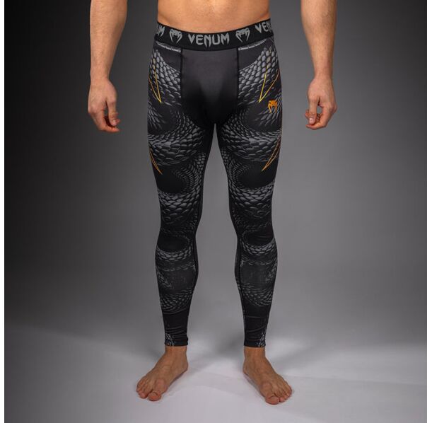 Дълъг клин - Venum Spats - Black/Grey/Gold​
