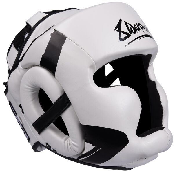 8 WEAPONS Head Guard, Unlimited, White,Black
