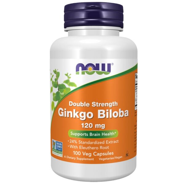NOW Foods - Ginkgo Biloba 120 mg / Double Strength (50 дози)
