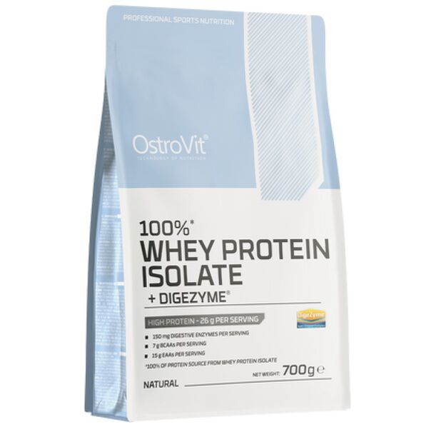 OstroVit - Whey Protein Isolate + DigeZyme® Digestive Enzymes (23 дози) / 700 грама