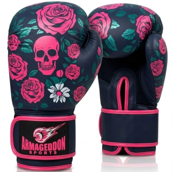 Дамски боксови ръкавици Armageddon Sports - Pink Skull