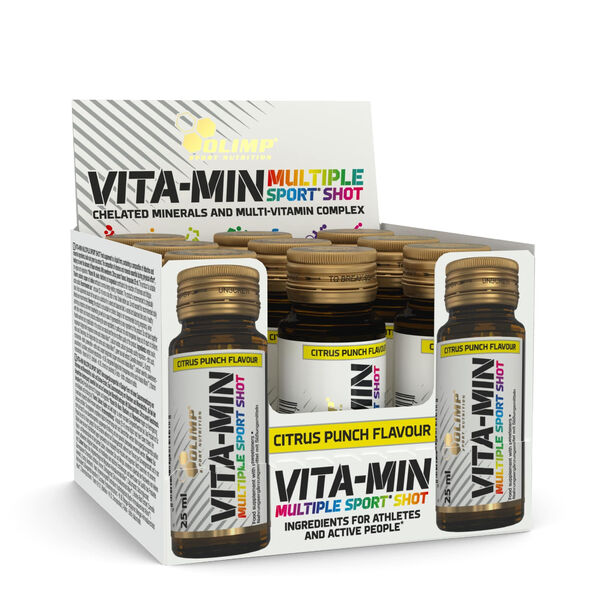 OLIMP - Vita-Min Multiple Sport Shot - GLASS Box / 9 x 25 ml (9 дози) / 225g