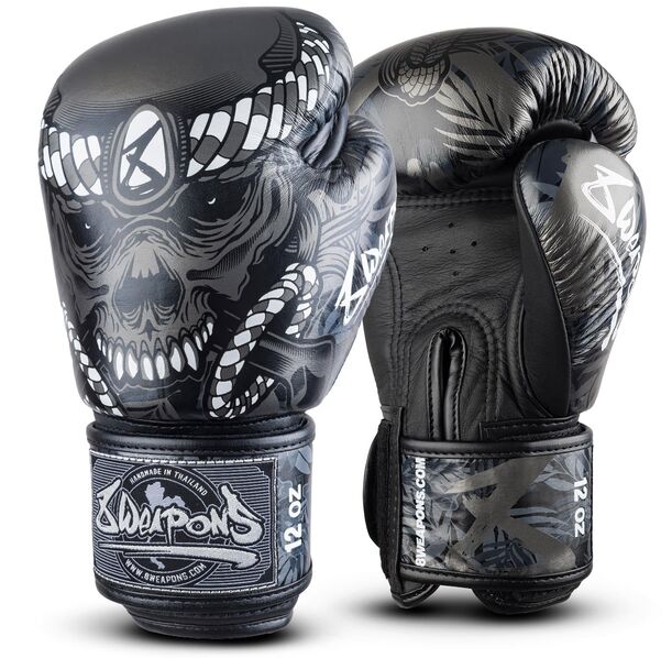 8 WEAPONS Boxing Gloves, Bone Island, black