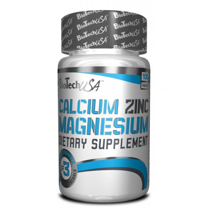 BioTech - Calcium Zinc Magnesium 100 Tabs.