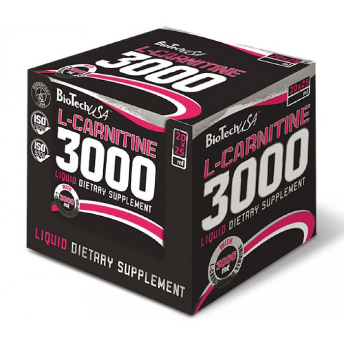 BioTech - L-Carnitine 3000mg. / 20amps x 25ml.