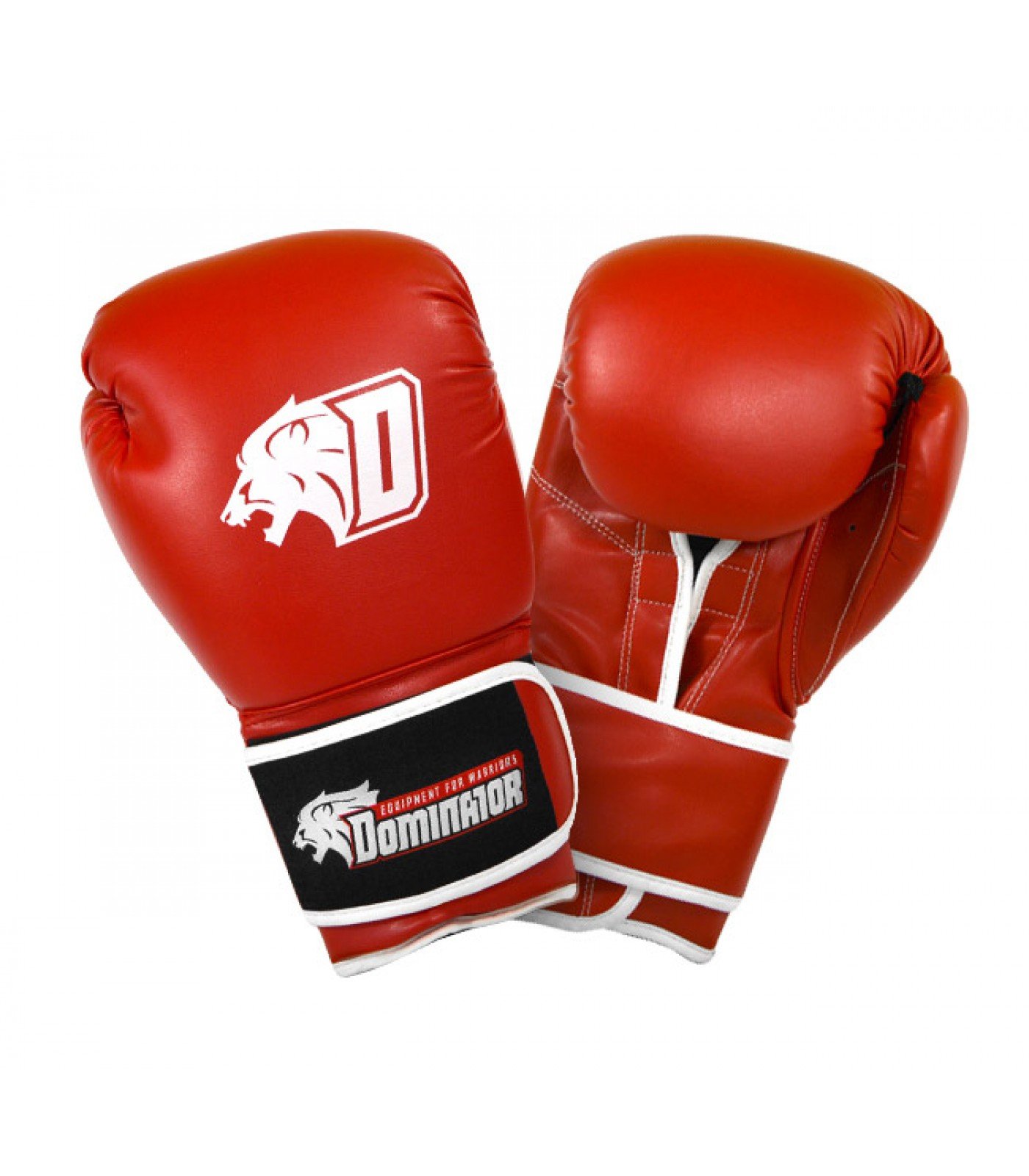 Dominator - Боксови ръкавици / D Logo - червени (естествена кожа)