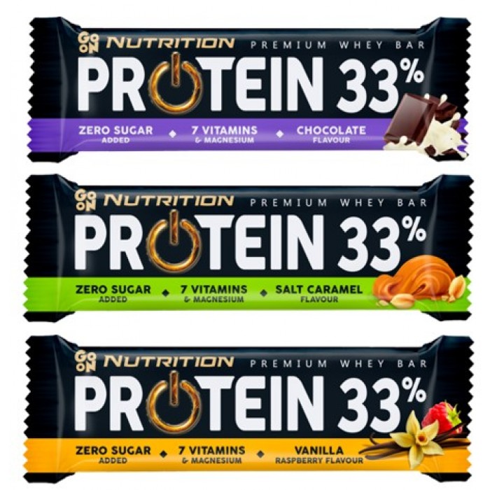 Go ON - Premium Whey Protein Bar 33% - кутия / 25 x 50g