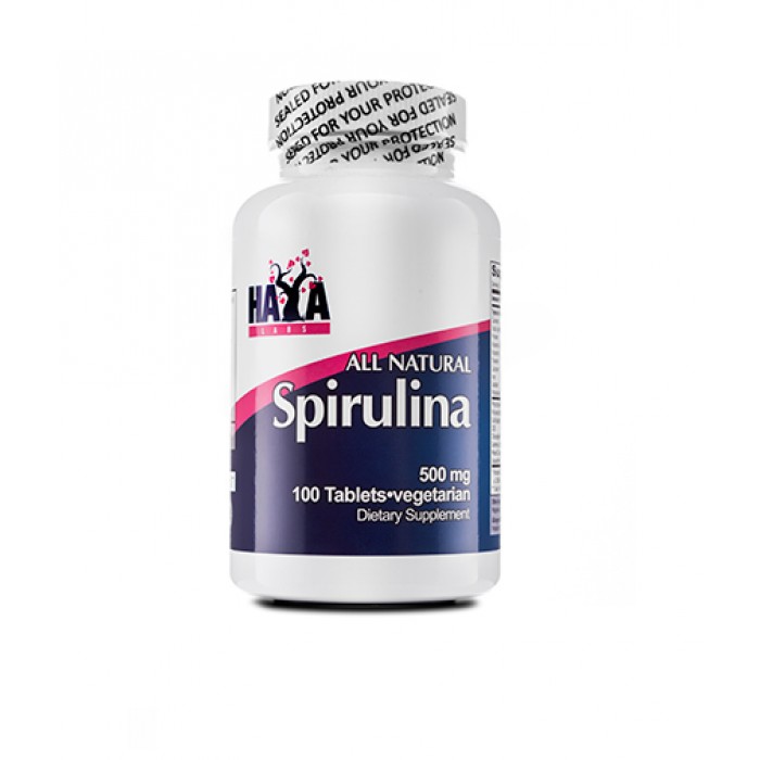 Haya Labs - All Natural Spirulina 500mg. / 100 Vtabs.