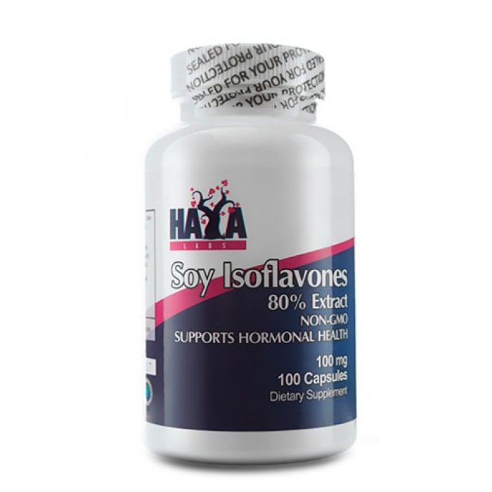 Haya Labs - Soy Isoflavones 80% Extract Non-Gmo 100mg. / 100 caps.