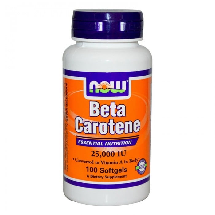 NOW - Beta Carotene 25 000 IU - 100 softgels.