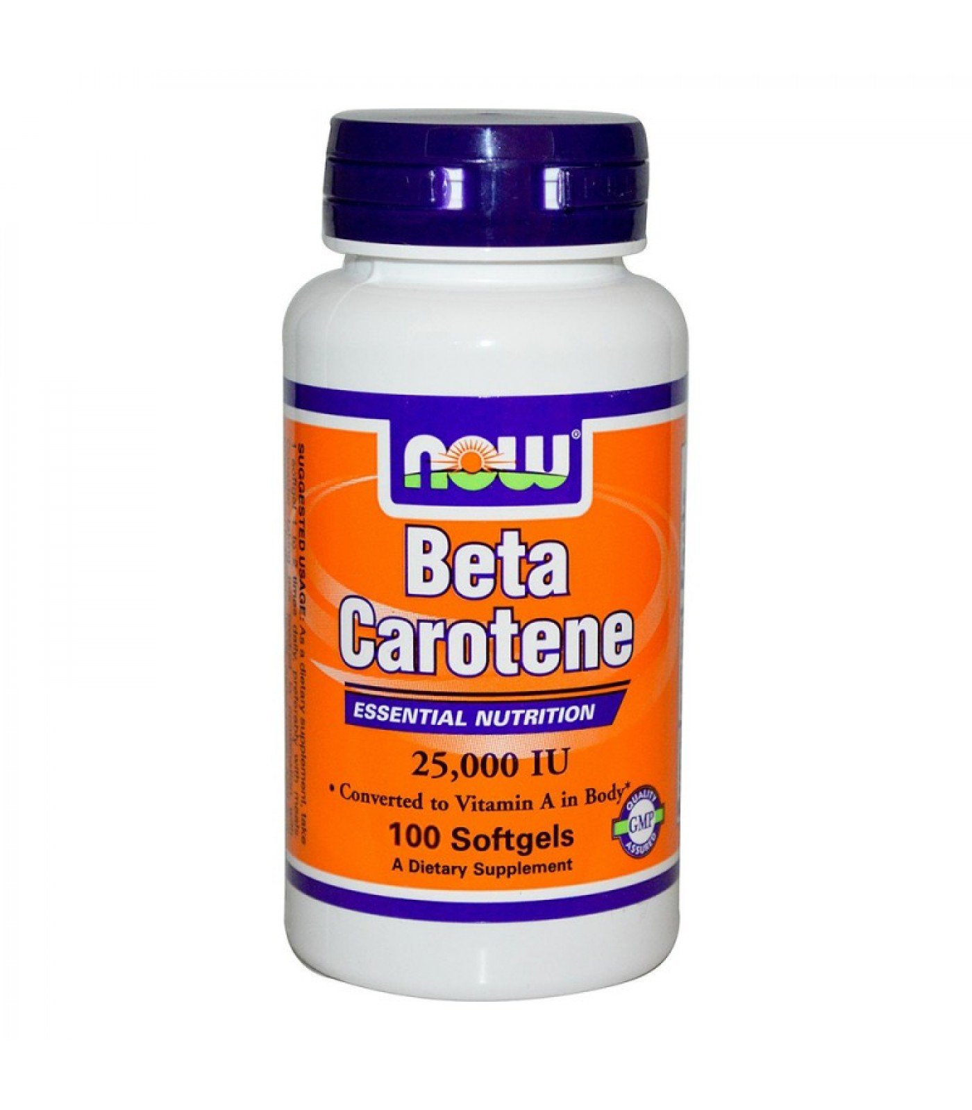 NOW - Beta Carotene 25 000 IU - 100 softgels.