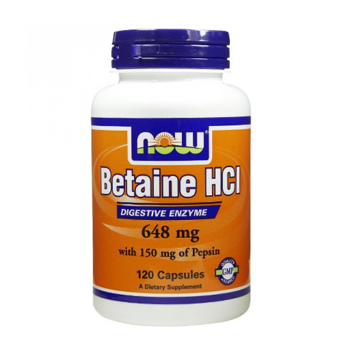 NOW - Betaine HCL 648mg. / 120 caps.