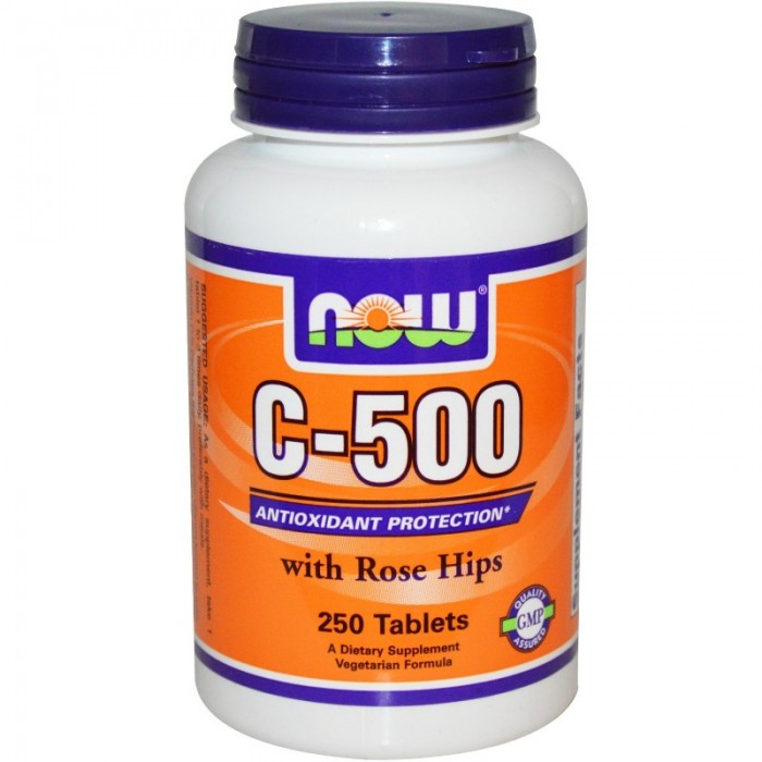 NOW - Vitamin C-500 (Rose Hips) / 250 Tabs.