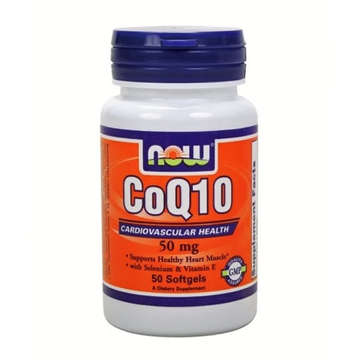 NOW - CoQ10 + Vitamin E 50mg. / 50 Softgels