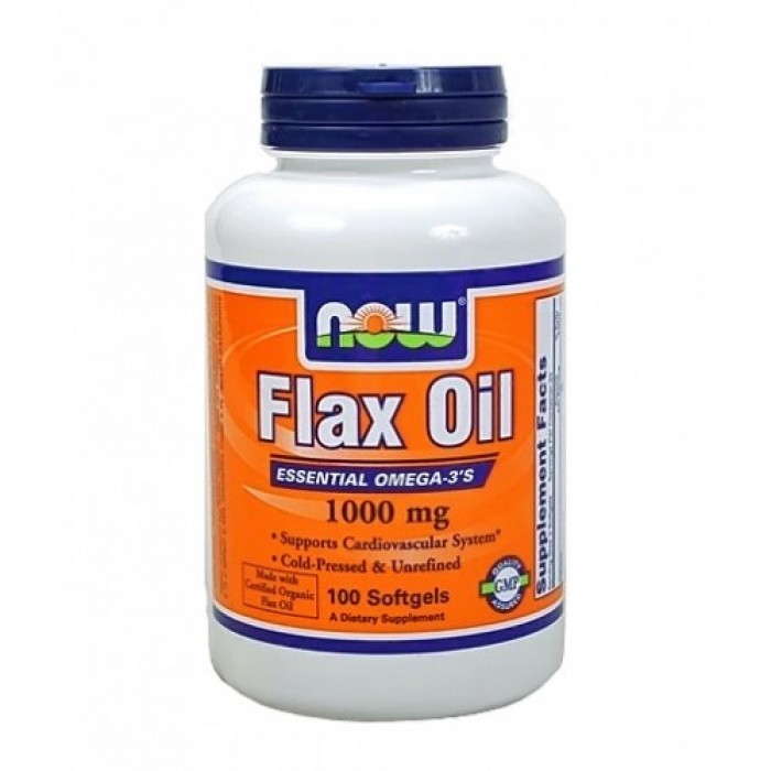 NOW - Flax Oil 1000mg. / 100 Softgels