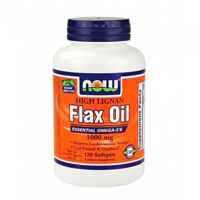 NOW - Flax Oil (High Lignan) 1000mg. / 120 Softgels.