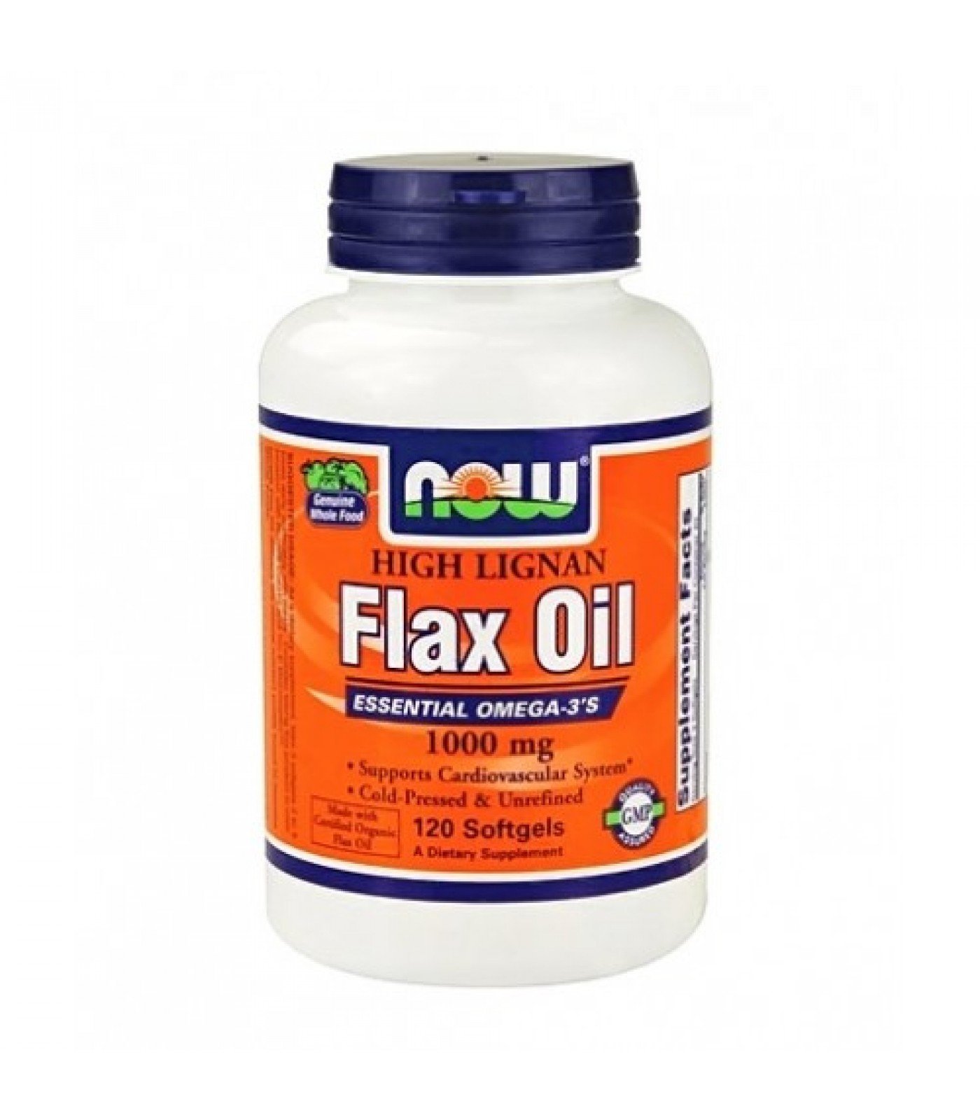 NOW - Flax Oil (High Lignan) 1000mg. / 120 Softgels.