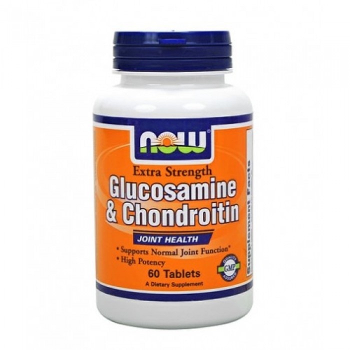 NOW - Glucosamine & Chondroitin Sulfate Extra Strength / 60 Tabs.