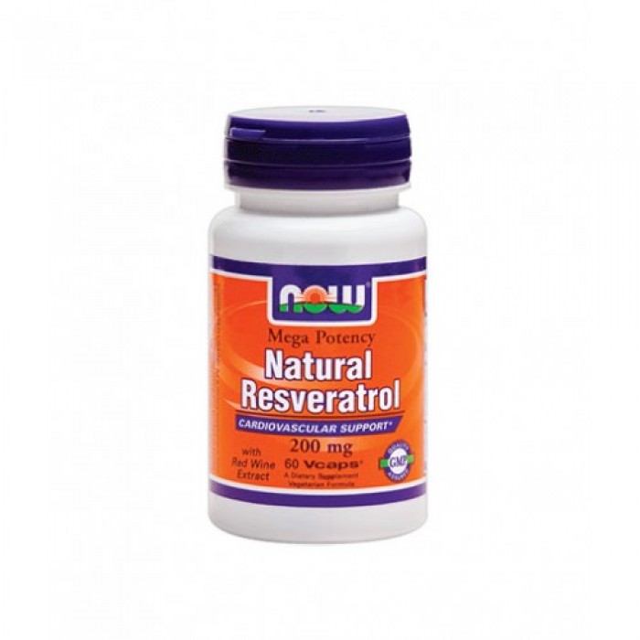 NOW - Natural Resveratrol (Mega Potency) 200mg. / 60 VCaps.