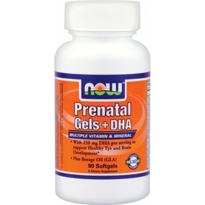 NOW - Prenatal Gels + DHA / 90 Softgels