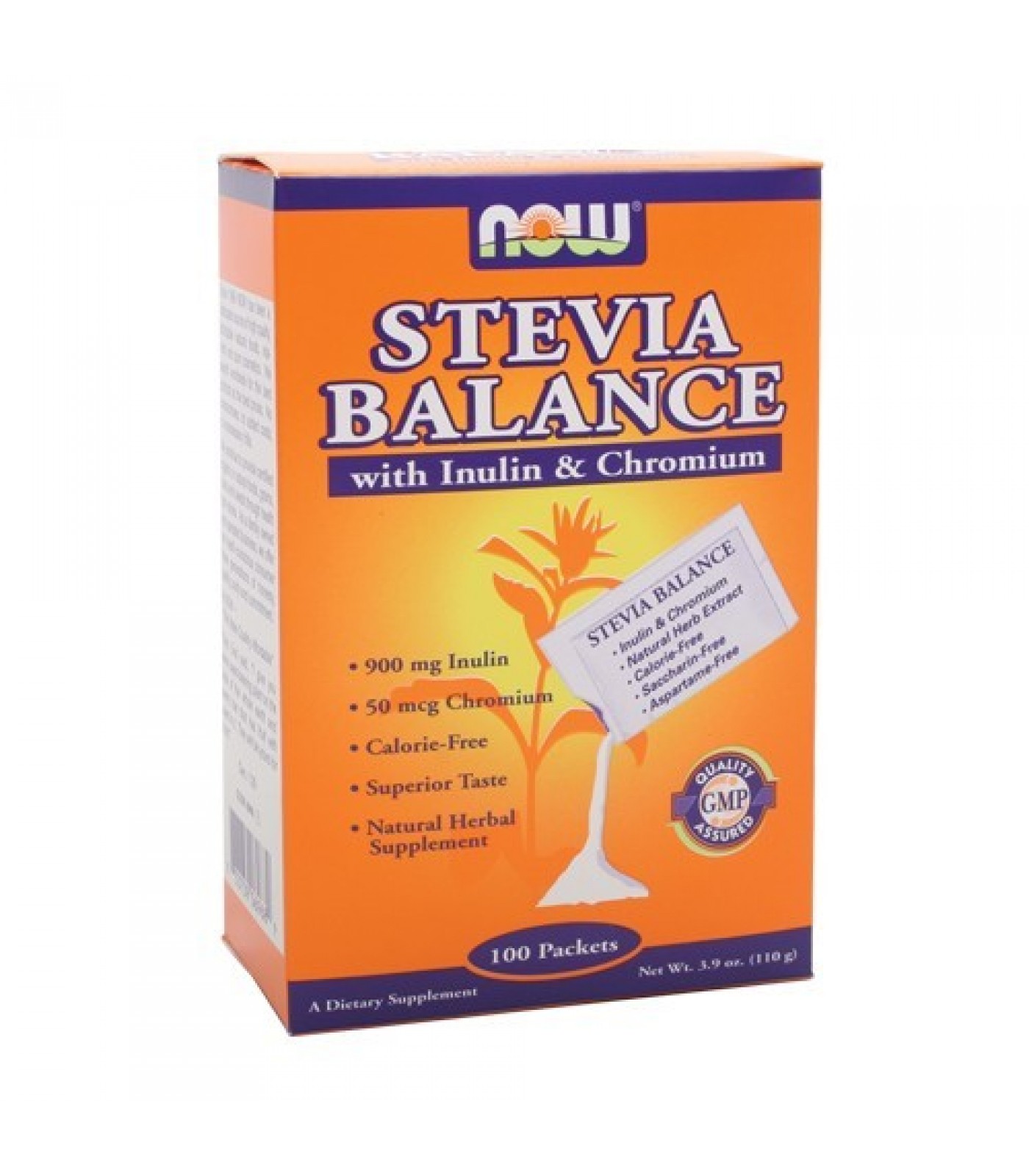 NOW - Stevia Balance with Inulin & Chromium / 100 Packs