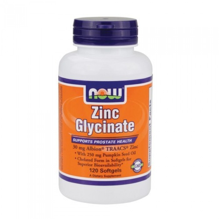 NOW - Zinc Glycinate 30mg. / 120 Softgels