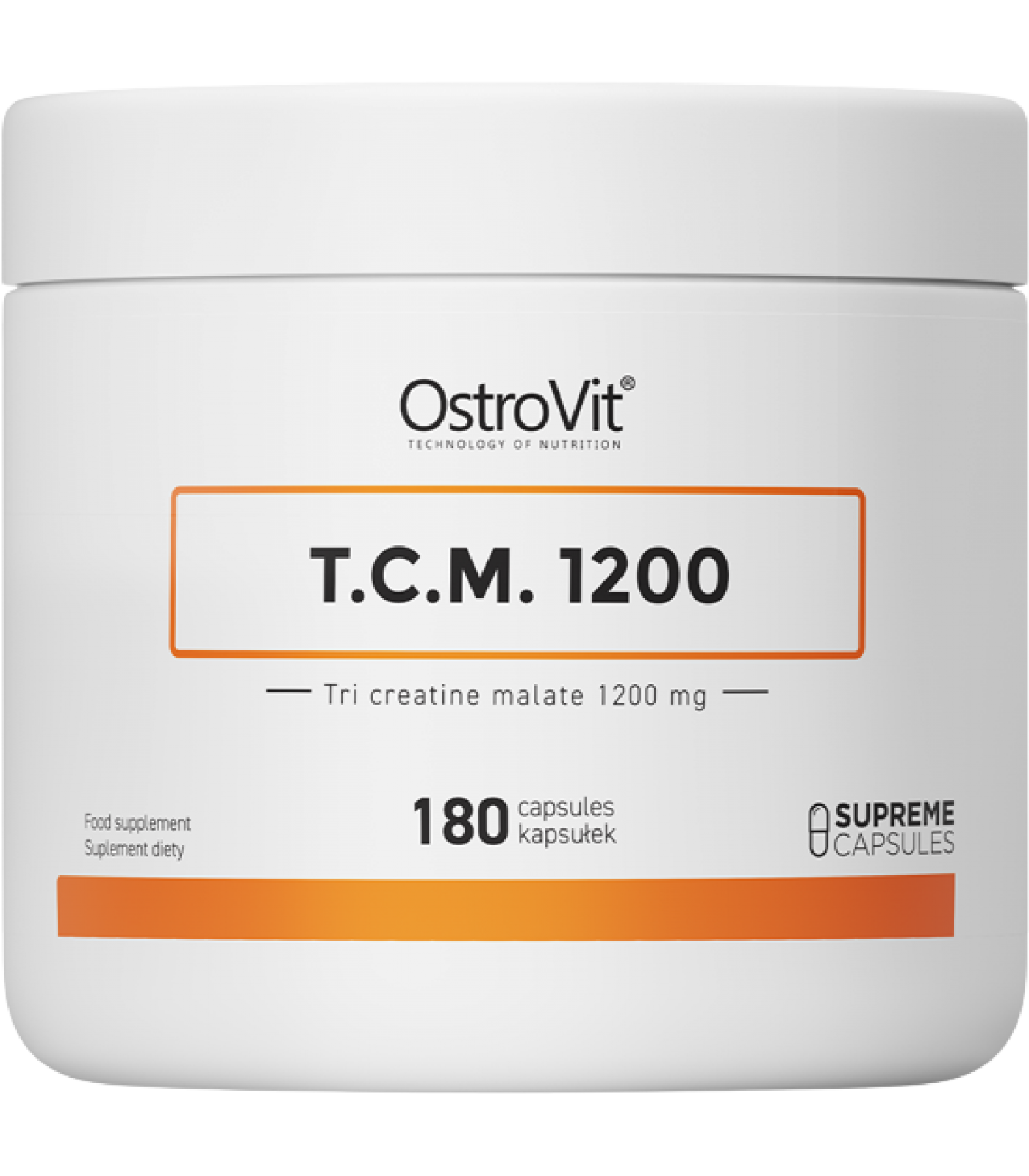 Ostrovit - Tri Creatine Malate / TCM 1200 mg / 180 капсули
