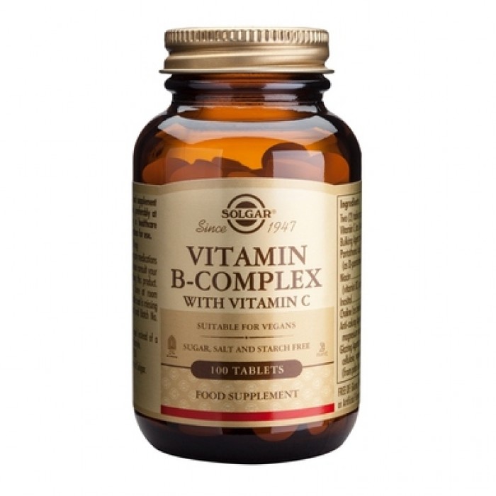 Solgar - Vitamin B-Complex + Vitamin C / 100 tabs.​