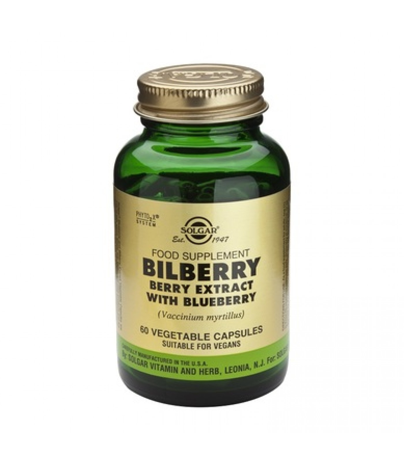 Solgar - Bilberry Berry Extract with Blueberry / 60 caps.​