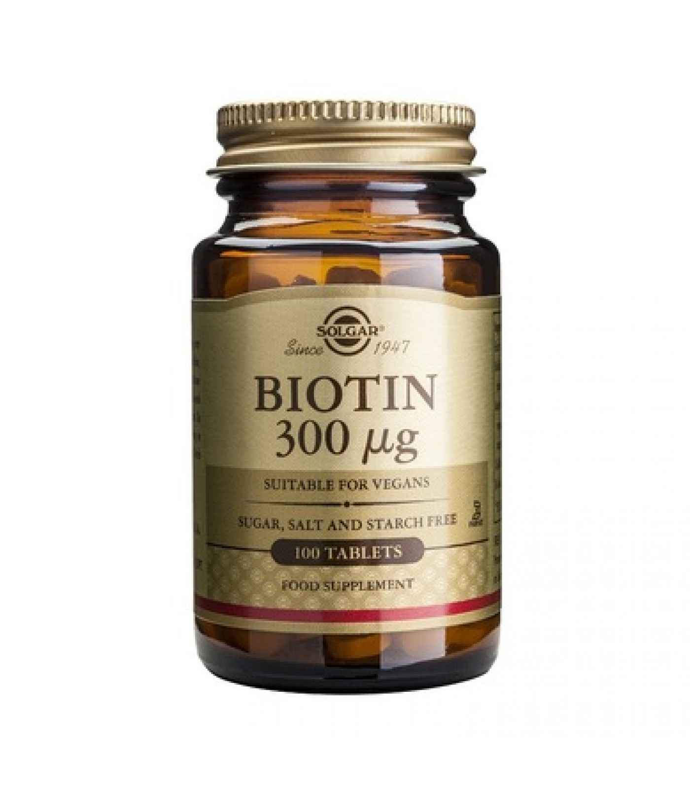 Solgar - Biotin 300mg. / 100 tabs.​