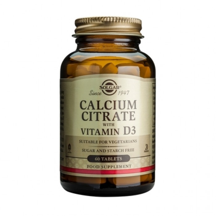 Solgar - Calcium 250mg. + Vitamin D3 / 60 tabs.​
