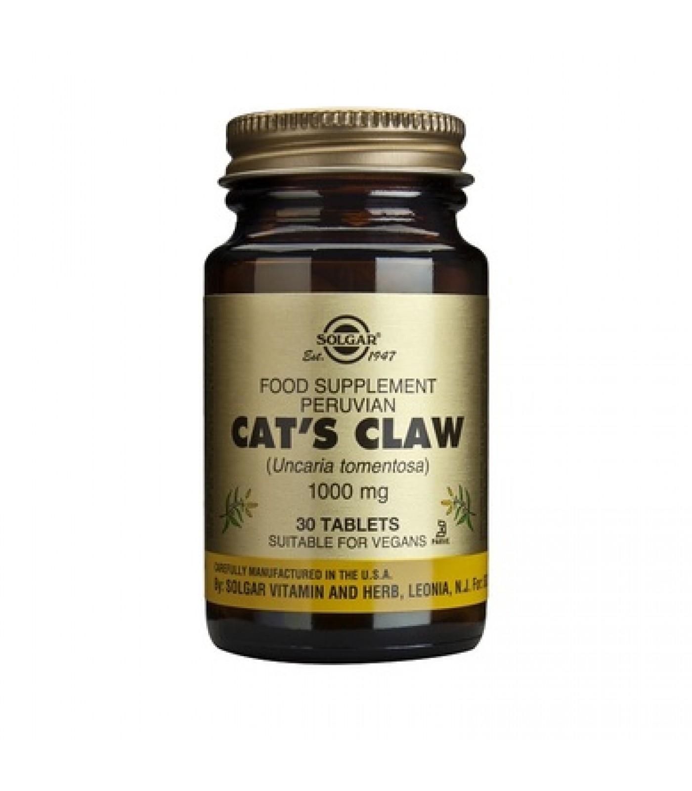 Solgar - Cat’s Claw 1000mg. / 30 caps.​