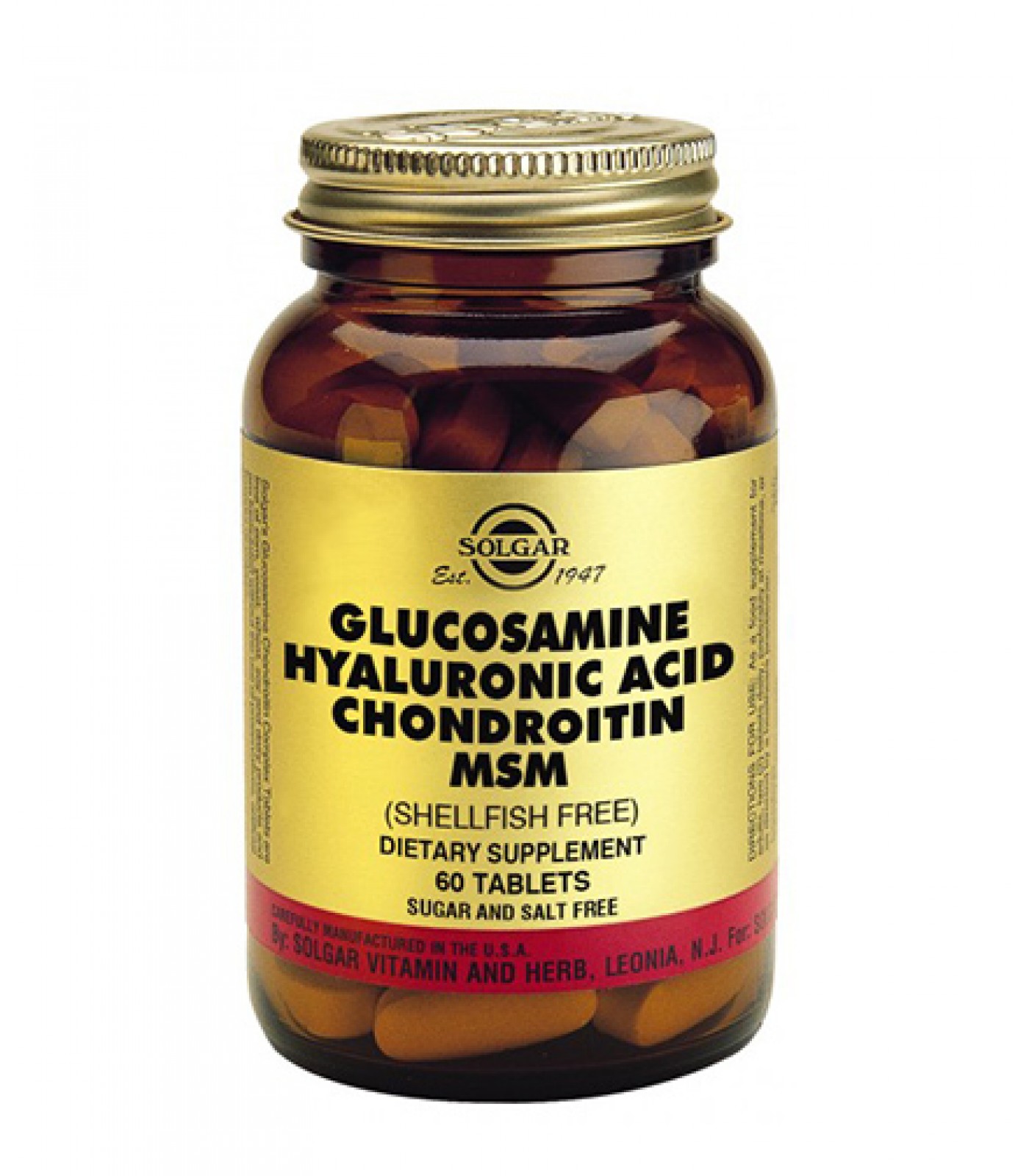 Solgar - Glucosamine Hyaluronic Acid Chondroitin MSM / 60tabs.​