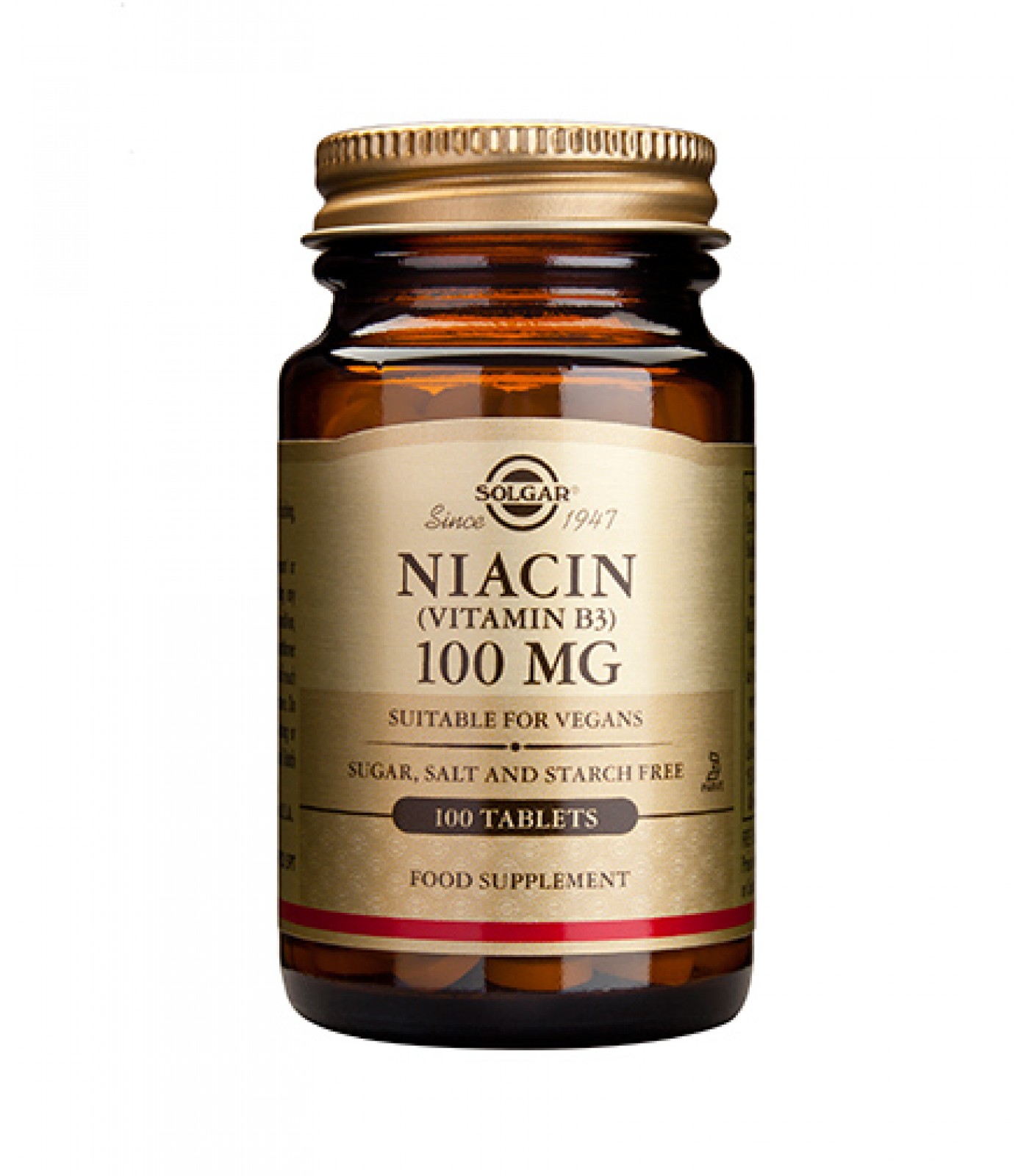 Solgar - Niacin 100mg / 100 tabs.​