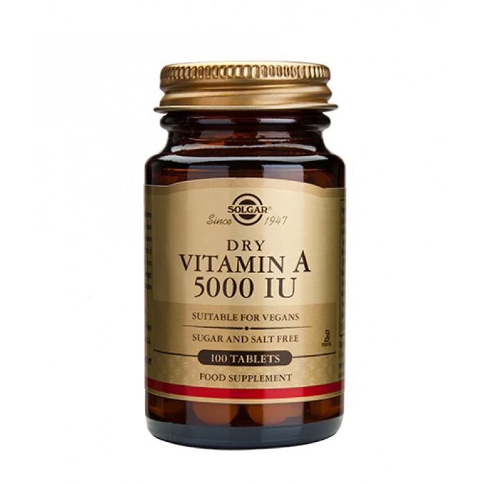 Solgar - Vitamin A 5000 IU dry tabs / 100 Tabs.​